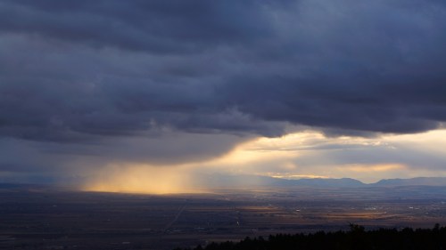 A storm approaching in the Bozeman Valley