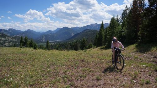 Climbing out of Mortimer Gulch