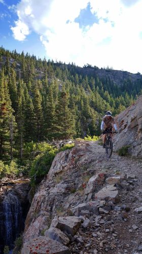 Rounding middle Willow Creek Falls bend