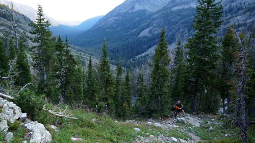 Climbing to Rock Lake